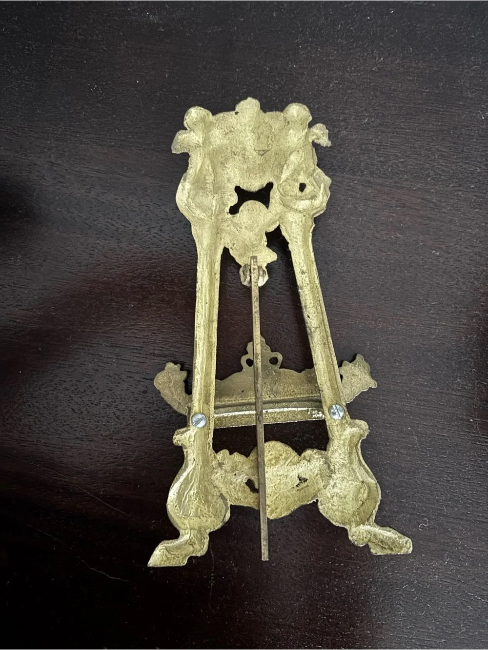 Vintage Solid metal Gold Decorative Easel Stand picture stand